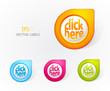 Set of colorful labels.