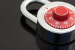 Photo: red combination lock red combination lock