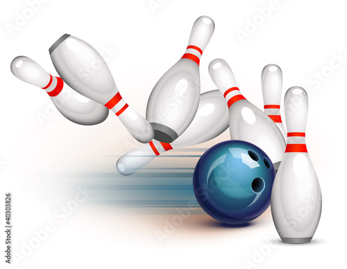 Vector: Bowling Game (side view) Bowling Game (side view)