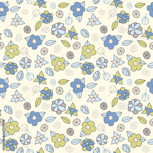 Vector: Seamless pattern with cute small flowers Seamless pattern with cute small flowers