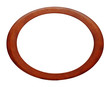 Oval wood picture frame with a decorative pattern