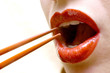 Lips and chopsticks