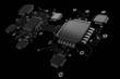 Circuit board. high resolution 3d