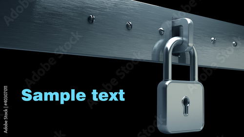 Illustration: lock. Objects over black High resolution image lock. Objects over black High resolution image
