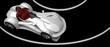 Sports car road-star isolated on black 3d render