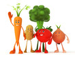 3d rendered illustration of some funny food characters