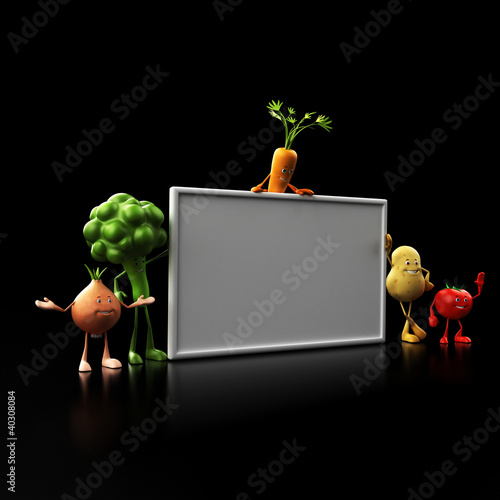 Illustration: 3d rendered illustration of some funny food characters 3d rendered illustration of some funny food characters