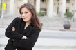 Businesswoman with arms crossed