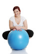Photo: Young woman during fitness time Young woman during fitness time