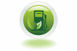 ecology button - green leaves