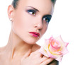 Woman with rose