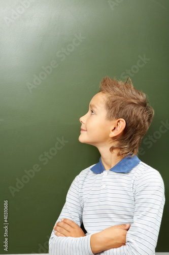 Photo: Looking at blackboard Looking at blackboard