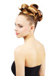 Girl with creative hairstyle Girl with creative hairstyle