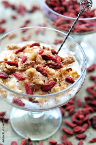 Photo: Yogurt with goji Yogurt with goji