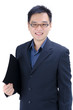 asian business man with a folder