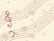 Musical vintage background with handwriting