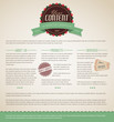 Retro vintage web page template