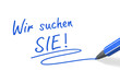 Wir suchen SIE! blau
