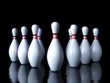 Bowling pin on the dark background