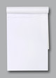 white blank paper tablet on grey background