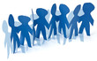 ribambelle de bonshommes bleus ribambelle de bonshommes bleus