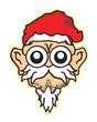Santa head vector old cut