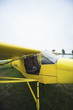 Propeller airplane, close-up