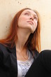 Pretty redhead young woman