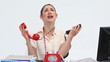 Overworked businesswoman