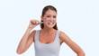 Video: Woman using a toothbrush Woman using a toothbrush
