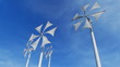 wind turbine and moving clouds