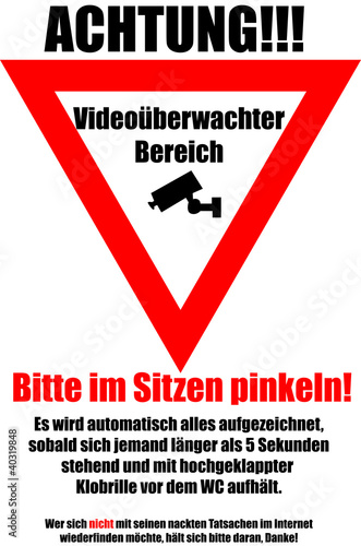 Vektor: Videoüberwachter Bereich Videoüberwachter Bereich