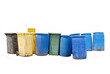 garbage bin on white background