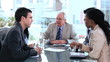 Happy business team giving high-five