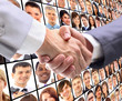 handshake and virtual background