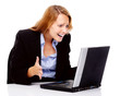 stressed businesswoman
