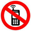 Vector no cellphone sign