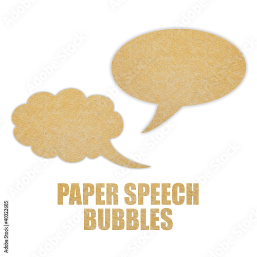 Photo: Paper speech bubbles Paper speech bubbles