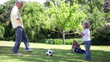 Video: Father playing football with his children Father playing football with his children