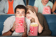 Photo: Scared Couple At Movies Scared Couple At Movies