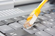 Photo: Netzwerkkabel und Tastatur Netzwerkkabel und Tastatur