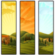Vektor: Set of Tuscany landscape banners Set of Tuscany landscape banners
