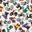 seamless motorcycle pattern