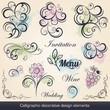 calligraphic decorative design elements collection