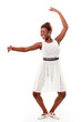 Young african-american ballet dancer in demi-plie