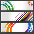 Abstract trendy vector banner or header set eps 10
