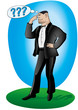 Businessman thoughts and doubts Businessman thoughts and doubts