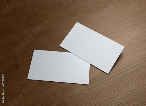 Illustration: Business Card on wood table 2 Business Card on wood table 2