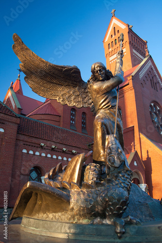 Photo: Sculpture near Church of Saint Simon and Helena, Minsk, Belarus Sculpture near Church of Saint Simon and Helena, Minsk, Belarus