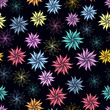 manycolored flowers seamles spattern